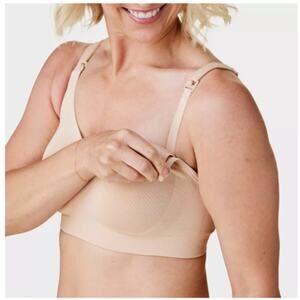 Women's Seamless Nursing Bra Size XL New Beige Bravado! Designs NWT